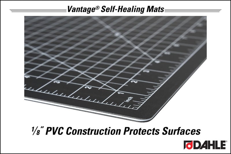 Dahle Vantage 10671 Premium Self-Healing Cutting Mat, 12"x18", 1/2" Grid, 5 Layers for Max Healing, Perfect for Crafts & Sewing, Black - Image 3